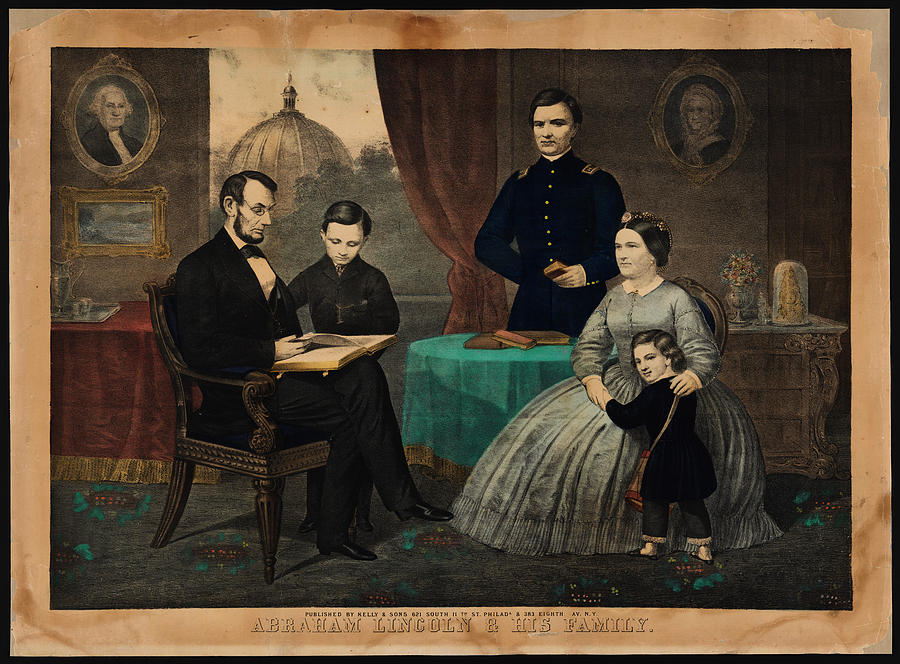 Portrait Of Abraham Lincoln And His Family Painting