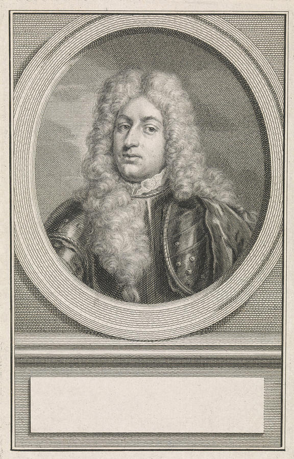 Portrait Drawing - Portrait Of Adolf Hendrik Van Rechteren, Print Maker Jacob by Jacob Houbraken And Roelof Koets Ii And Hendrik Pothoven