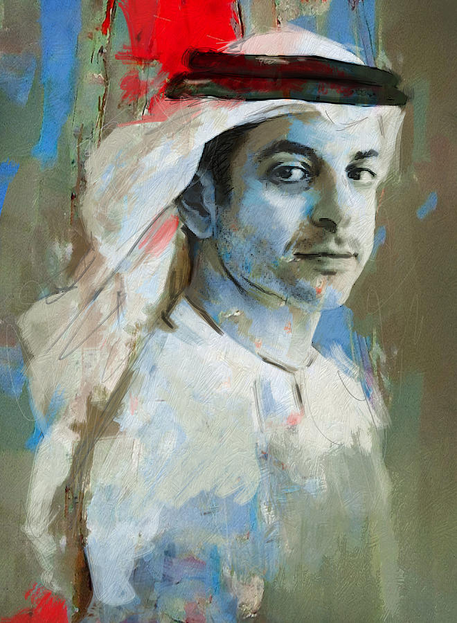 Portrait of Ahmed bin Zayed Al Nahyan Painting by Maryam Mughal