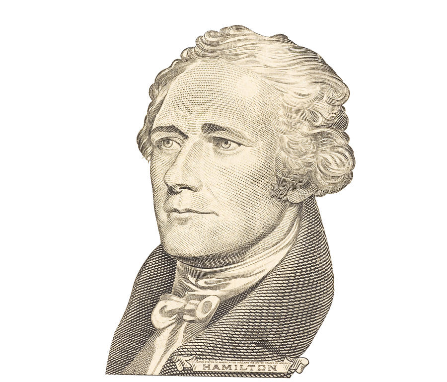 Portrait of Alexander Hamilton on White Background Photograph by Keith Webber Jr