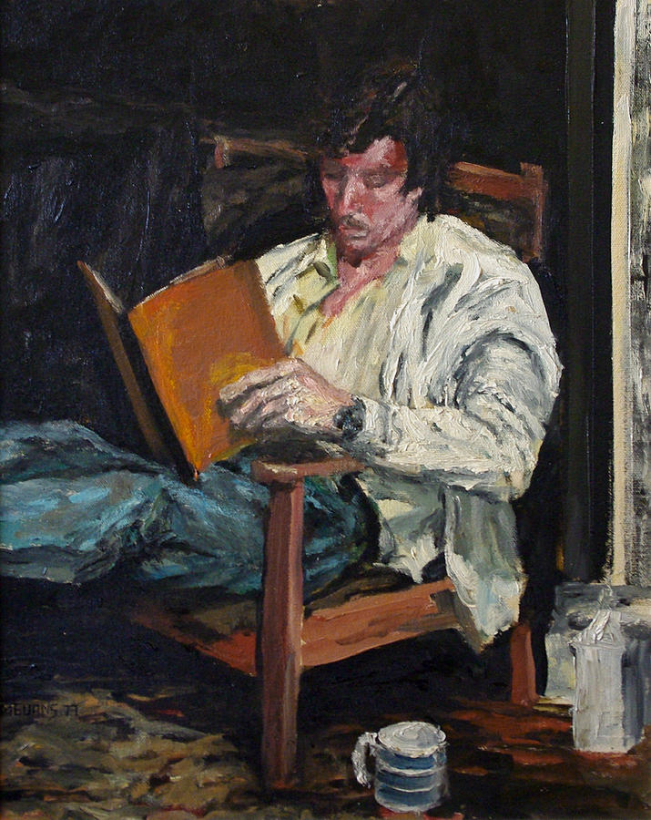 Portrait Painting - Portrait of an Author by Mike Burns