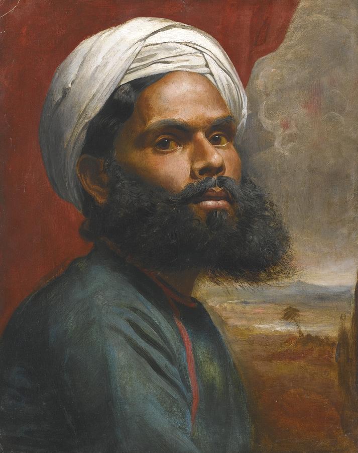 Portrait Of An Indian Sardar Painting