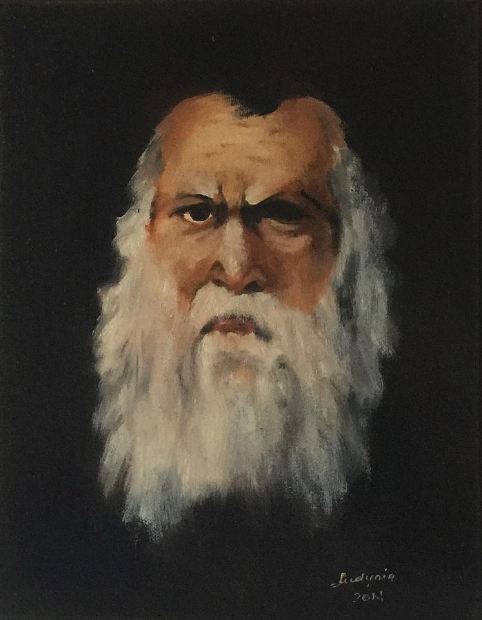 Portrait Of An Old Man Painting by Ryszard Ludynia