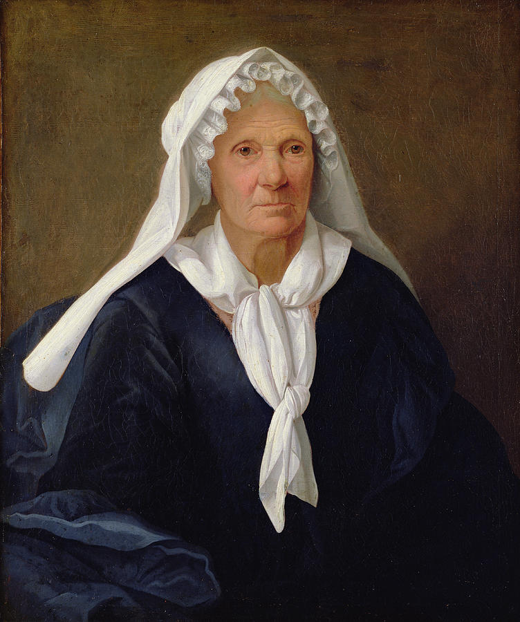 Portrait Painting - Portrait Of An Old Woman by French School
