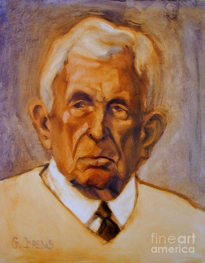 Portrait of an older man Painting by Greta Corens