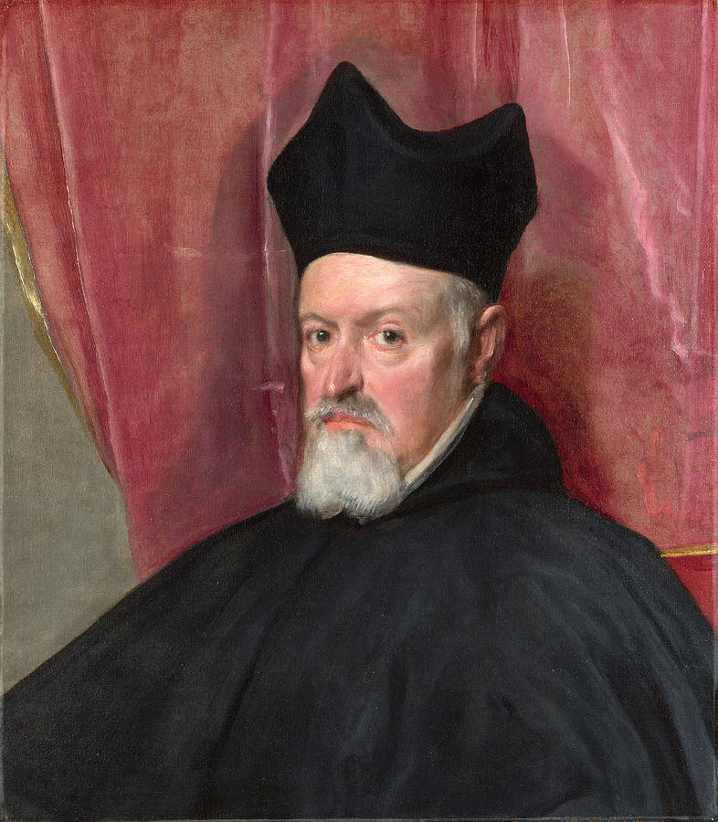 Portrait of Archbishop Fernando de Valdes Painting by Diego Velazquez