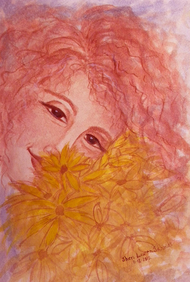 Portrait of Autumn Painting by Sheri Lauren