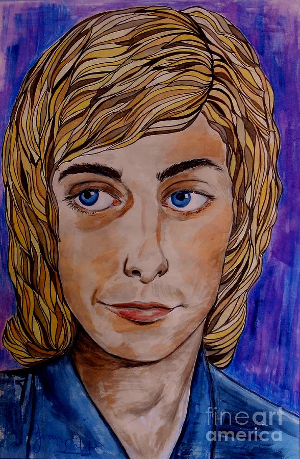 Barry Manilow Painting - Portrait Of Barry 2 by Joan-Violet Stretch