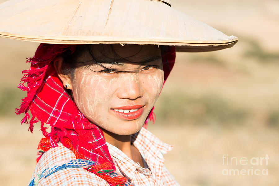 Portrait of beautiful woman in Burma Photograph by Matteo Colombo