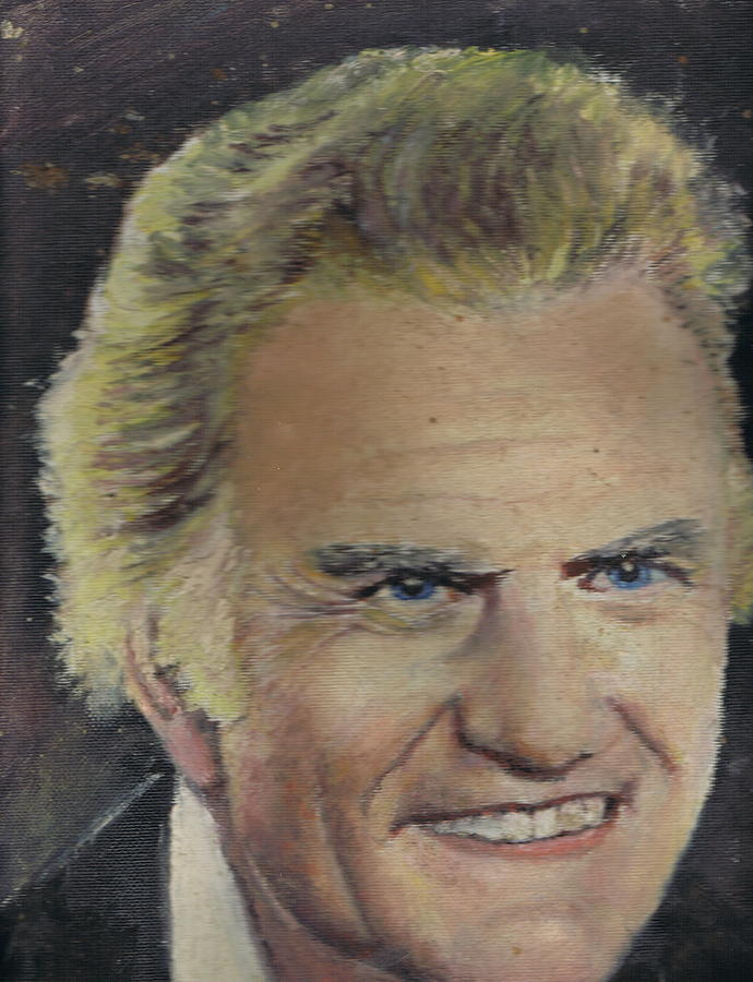 Portrait Of Billy Graham Done By My Father Painting By Anne Elizabeth