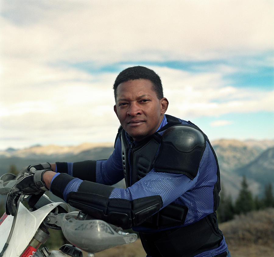 Activity Photograph - Portrait Of Black Motocross Rider by Robert Millman Activity Photograph - Portrait Of Black Motocross Rider by Robert Millman