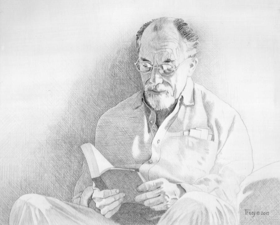 Portrait of Brian Faulkner Drawing by Robert Tracy