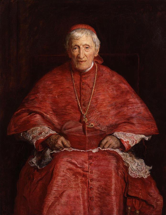 Portrait Of Cardinal John Henry Newman Painting