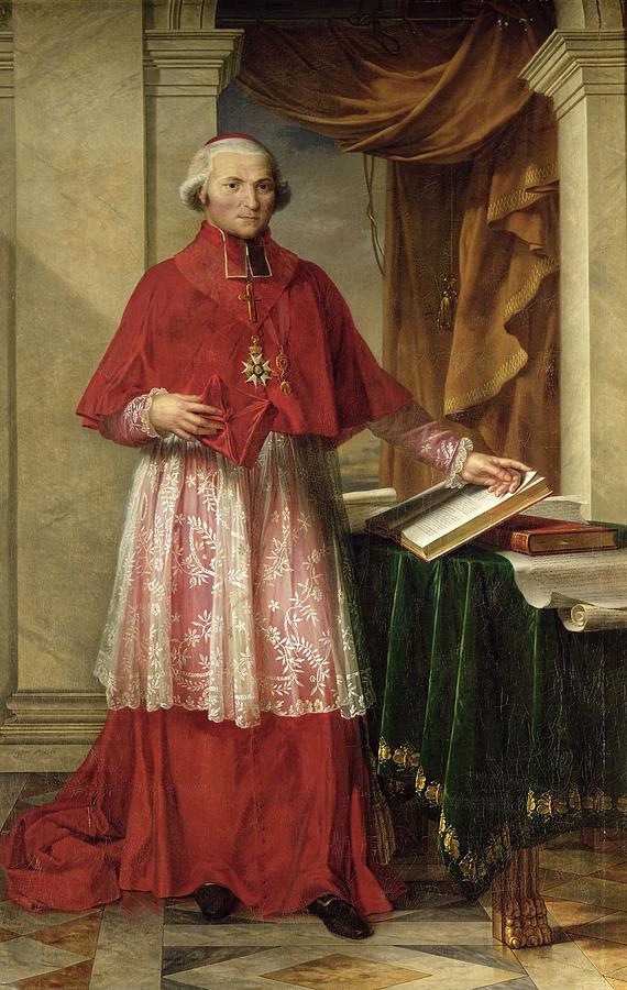 Book Photograph - Portrait Of Cardinal Joseph Fesch 1763-1839 1806 Oil On Canvas by Charles Meynier