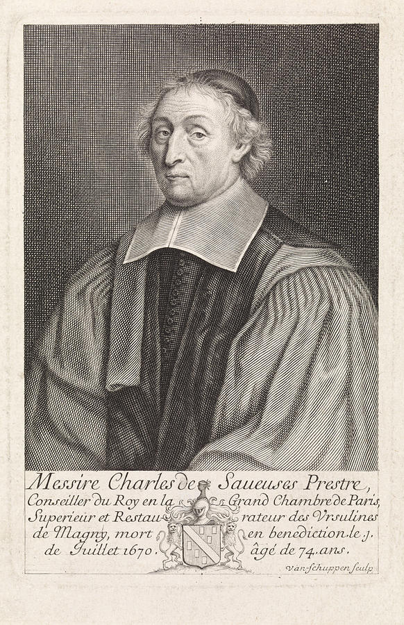 Portrait Drawing - Portrait Of Charles The Saveuses, Pieter Van Schuppen by Pieter Van Schuppen