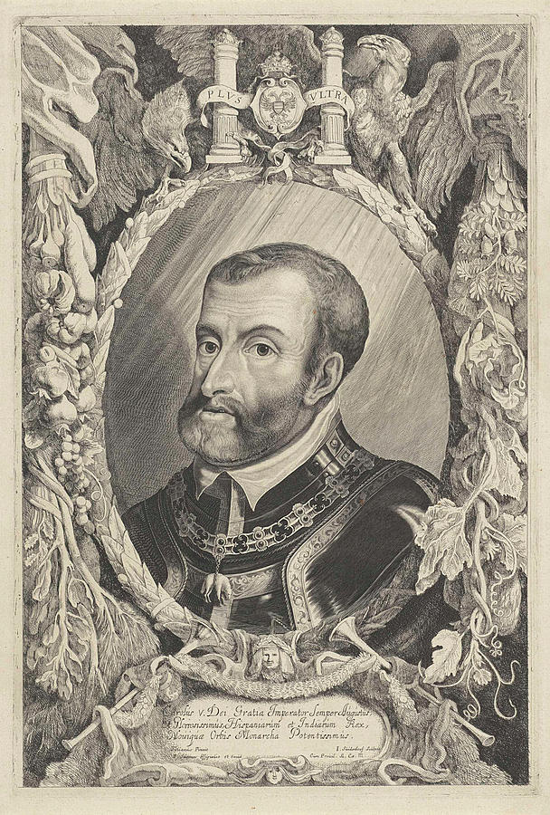 Portrait Of Charles V Of Habsburg, Jonas Suyderhoef Drawing by Jonas ...