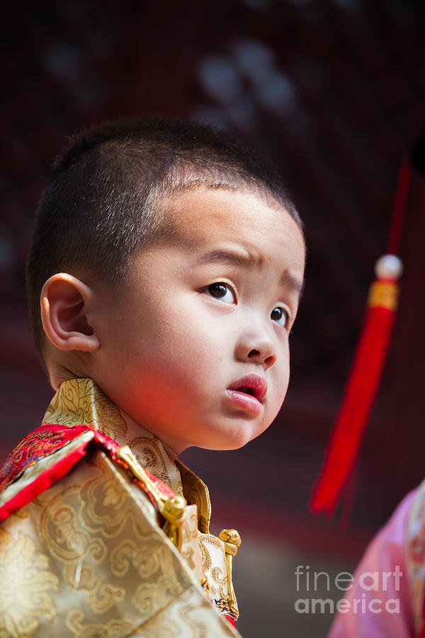 Portrait of chinese child in traditional dress Photograph by Matteo Colombo