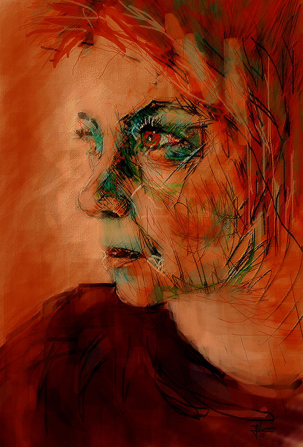 Portrait of Cia Digital Art by Jim Vance