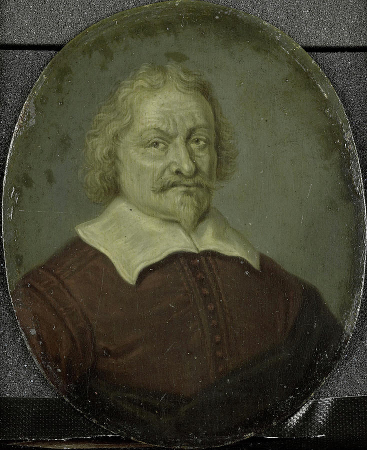 Portrait Drawing - Portrait Of David Lingelbach I, Founder Of The  Nieuwe by Litz Collection