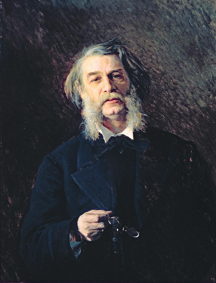 Portrait Of Dmitri Vasilievich Grigorovich 182299, 1876 Oil On Canvas