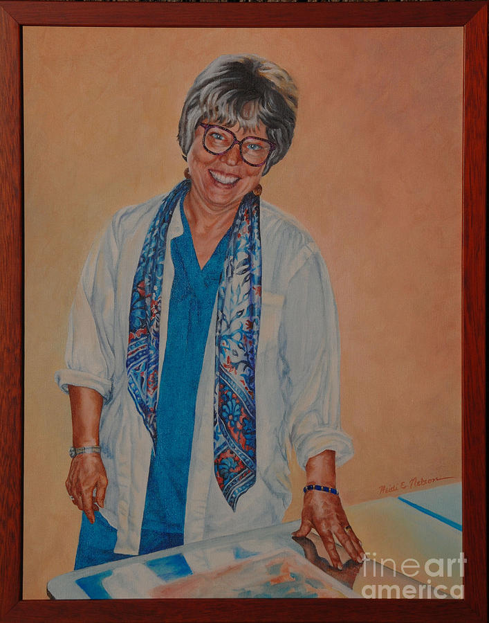 Portrait of Eddie Meisner Cowan Painting by Heidi E Nelson