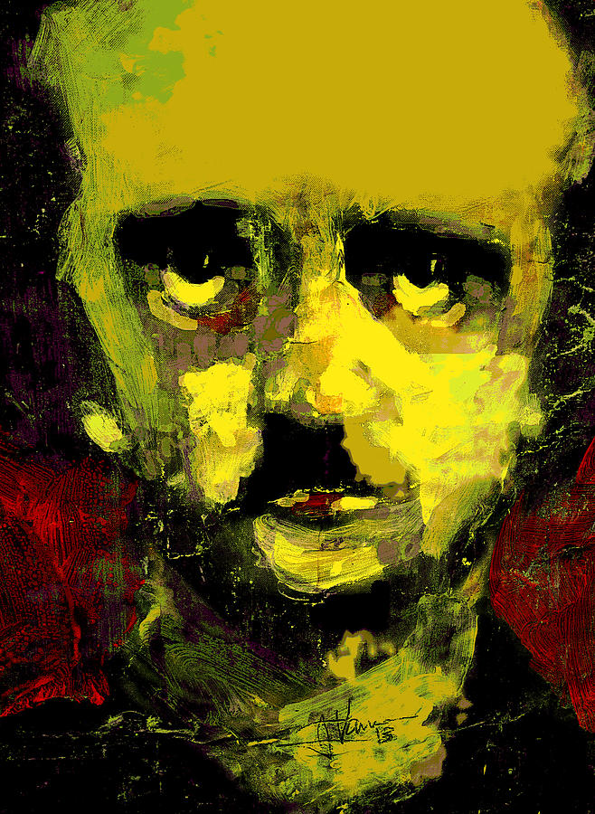 Portrait of Edgar Allan Poe  Mixed Media by Jim Vance