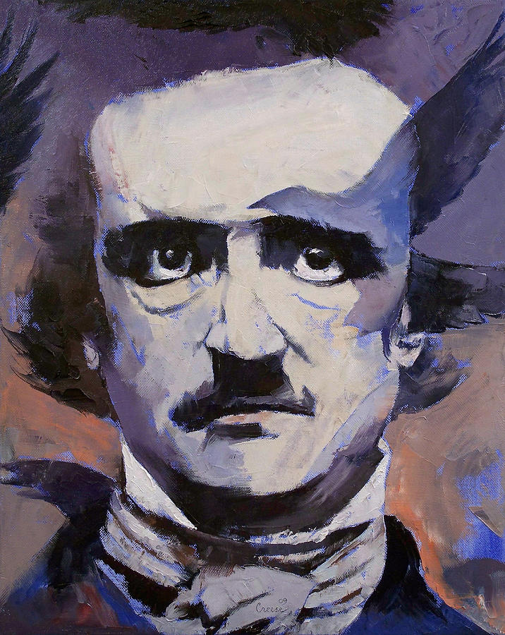 Raven Painting - Edgar Allan Poe by Michael Creese