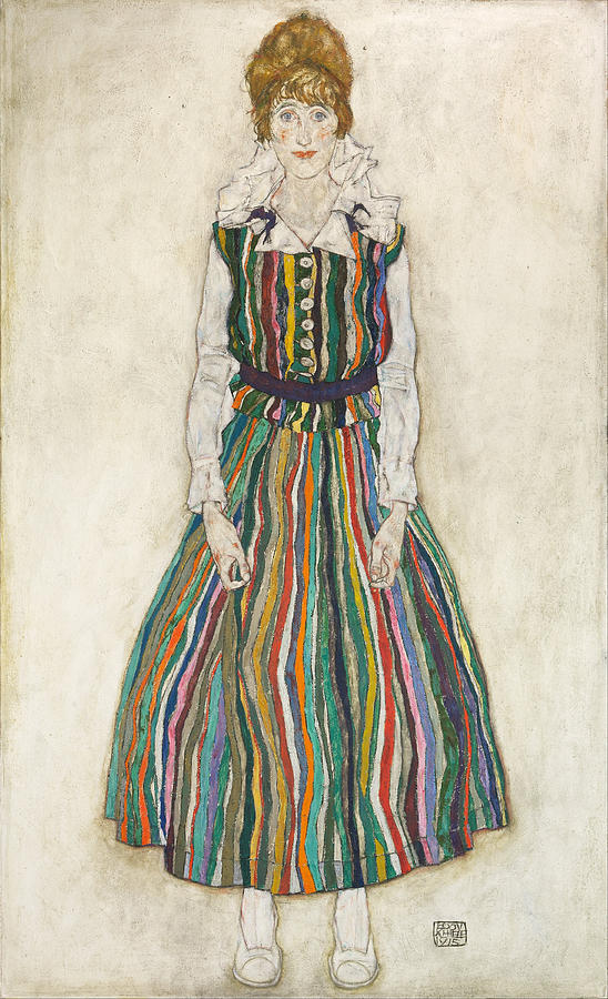 Egon Schiele Painting - Portrait of Edith by Celestial Images