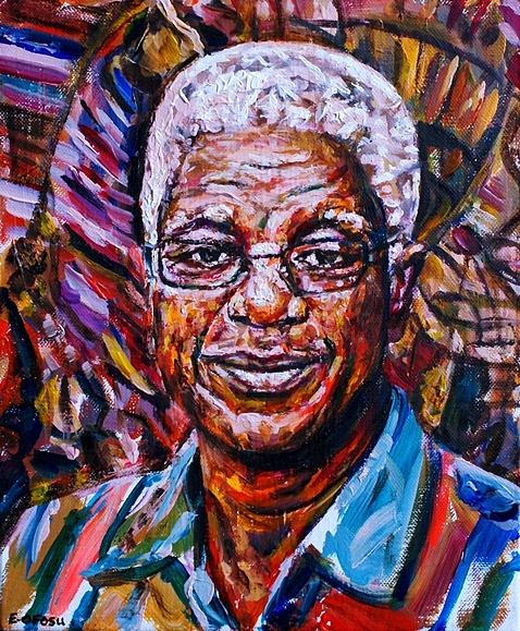 Portrait of El Anatsui Painting by Edward Ofosu - Fine Art America