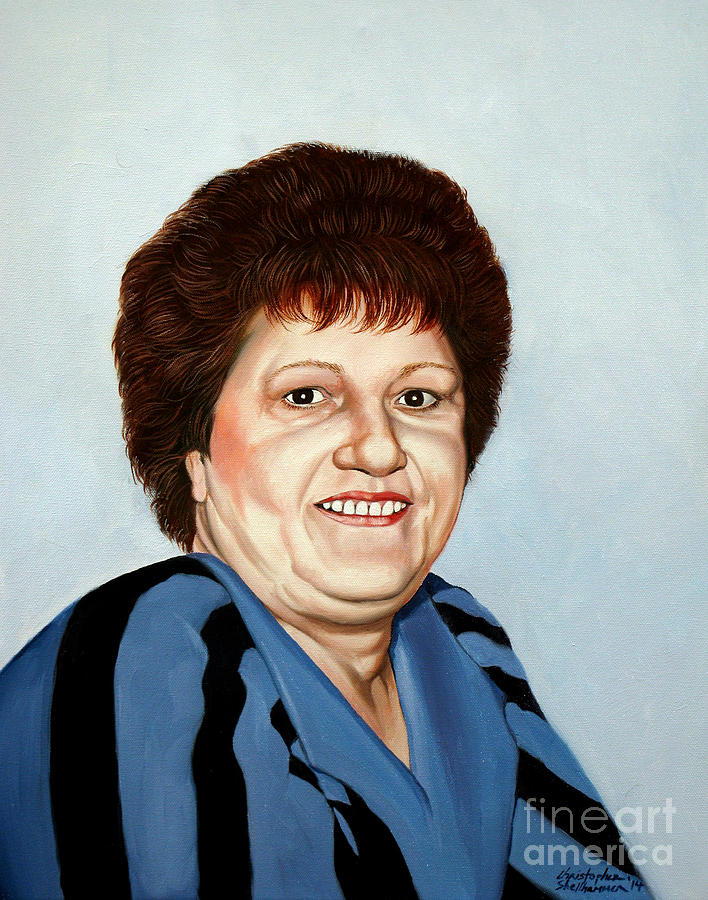 Portrait of Essie Simon  Painting by Christopher Shellhammer