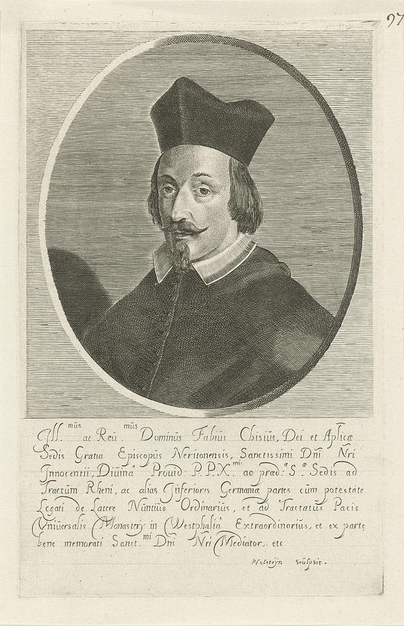 Portrait Of Fabius Chisius, Pieter Holsteyn II Drawing by Pieter ...