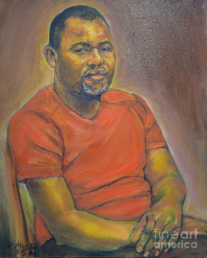 Portrait of Felly 2 Painting by Raija Merila