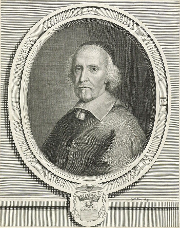 Portrait Of Franois De Villemonte, Nicolas Pitau Drawing by Nicolas Pitau I