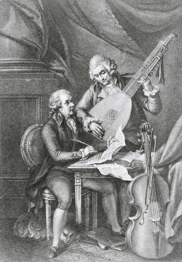Cello Drawing - Portrait Of Franz Joseph Haydn by John Francis Rigaud