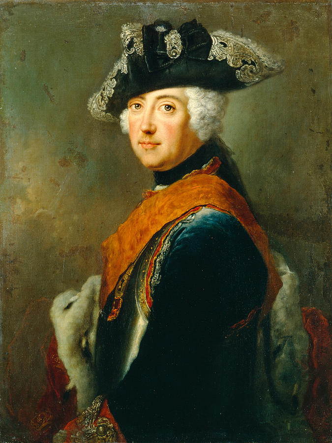 Antoine Pesne Painting - Portrait of Friedrich II of Prussia by Antoine Pesne
