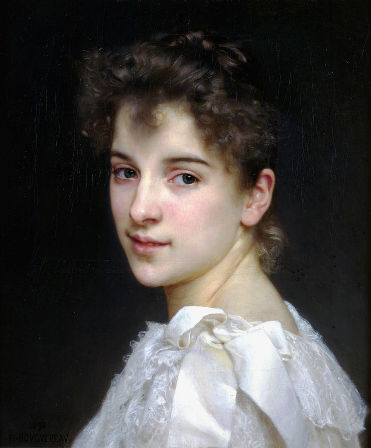 Portrait of Gabrielle Cot Digital Art by William Bouguereau