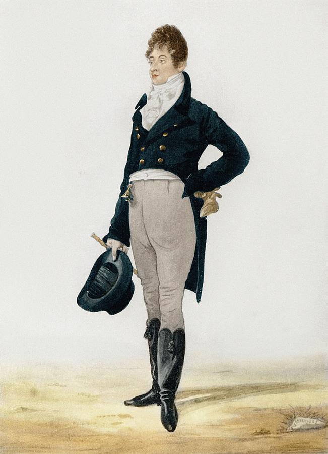 Robert Dighton Painting - Portrait of George Beau Brummell by Robert Dighton