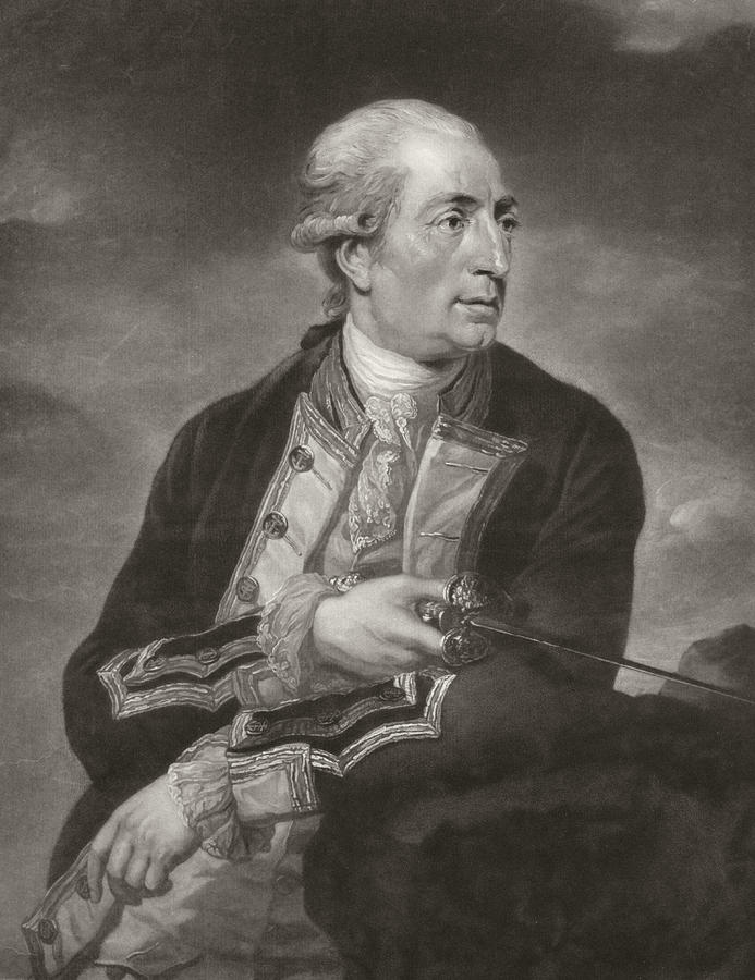 Portrait Of George Farmer Captain Drawing by Charles Grignion