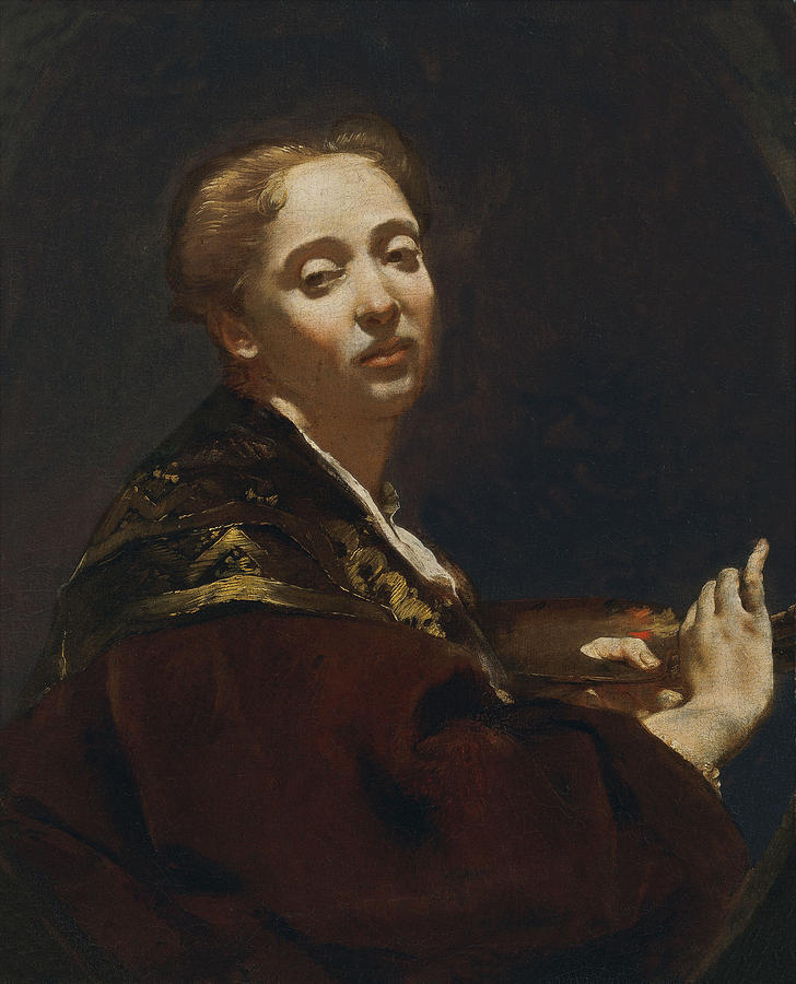Portrait of Giulia Lama Painting by Giovanni Battista Piazzetta