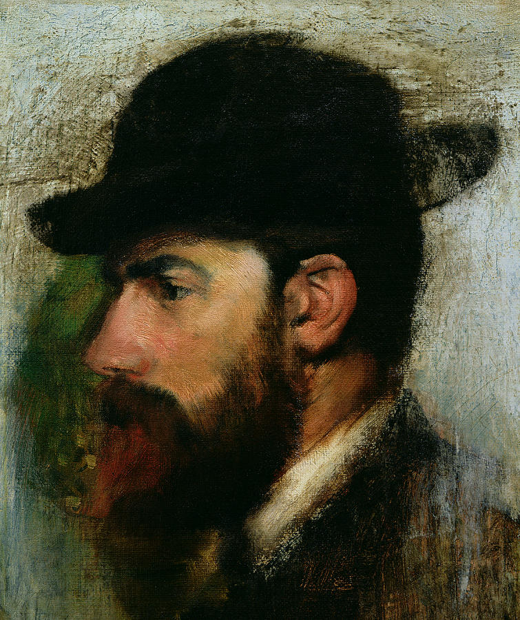 Edgar Degas Painting - Portrait of Henri Rouart by Edgar Degas