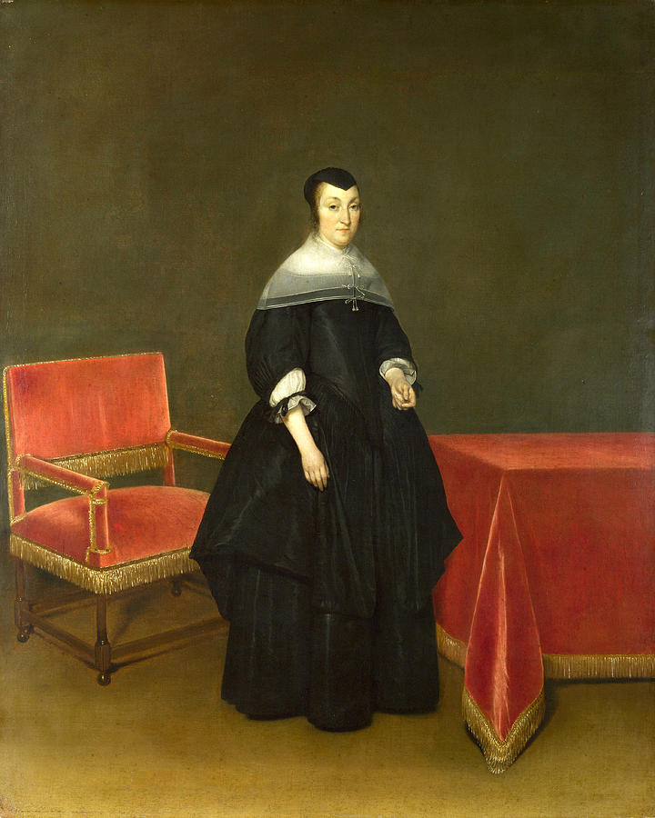 Portrait of Hermanna van der Cruis Painting by Gerard ter Borch