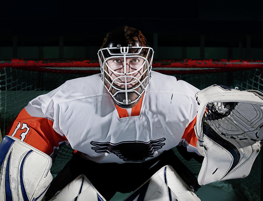 Portrait Of Ice Hockey Goaltender Photograph by Mike Harrington