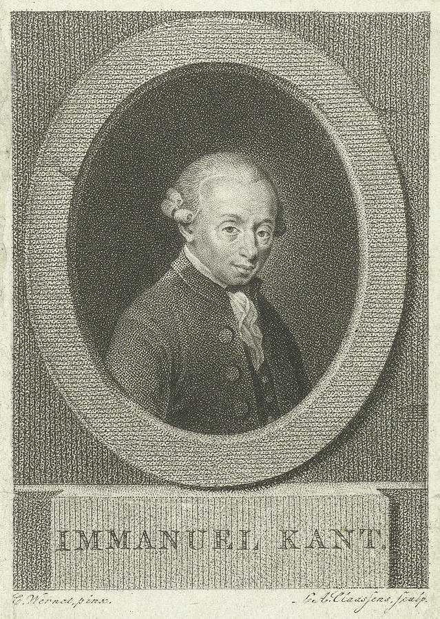 Portrait Of Immanuel Kant, Lambertus Antonius Claessens Drawing by ...