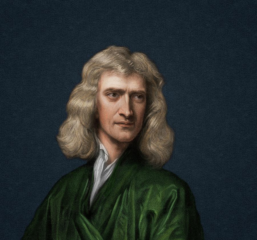 Portrait Of Isaac Newton by David Parker