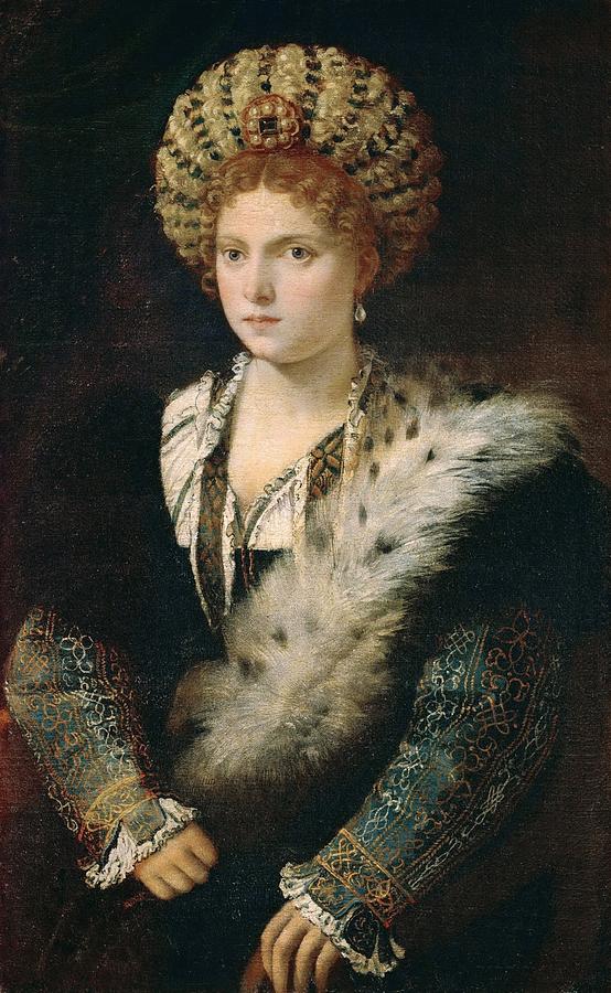 Portrait of Isabella dEste Painting by Titian