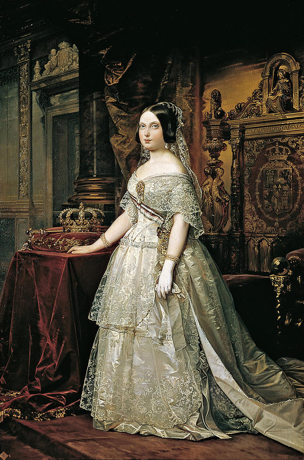 Portrait of Isabella II Painting by Federico de Madrazo y Kuntz