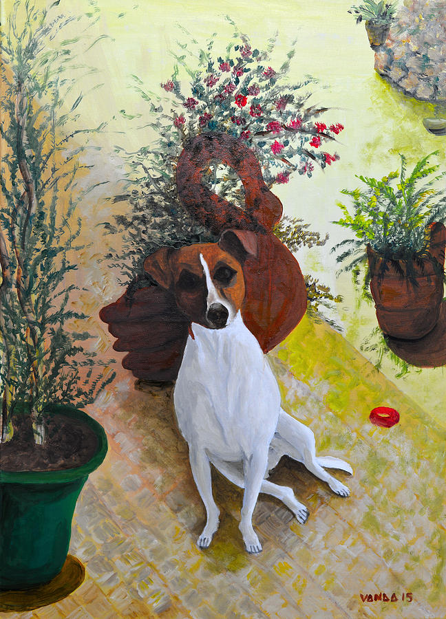 Dog Painting - Portrait of Jack Russell by Vanda Caminiti