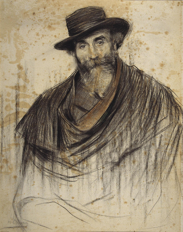 Portrait of Jaume Pahissa Drawing by Ramon Casas