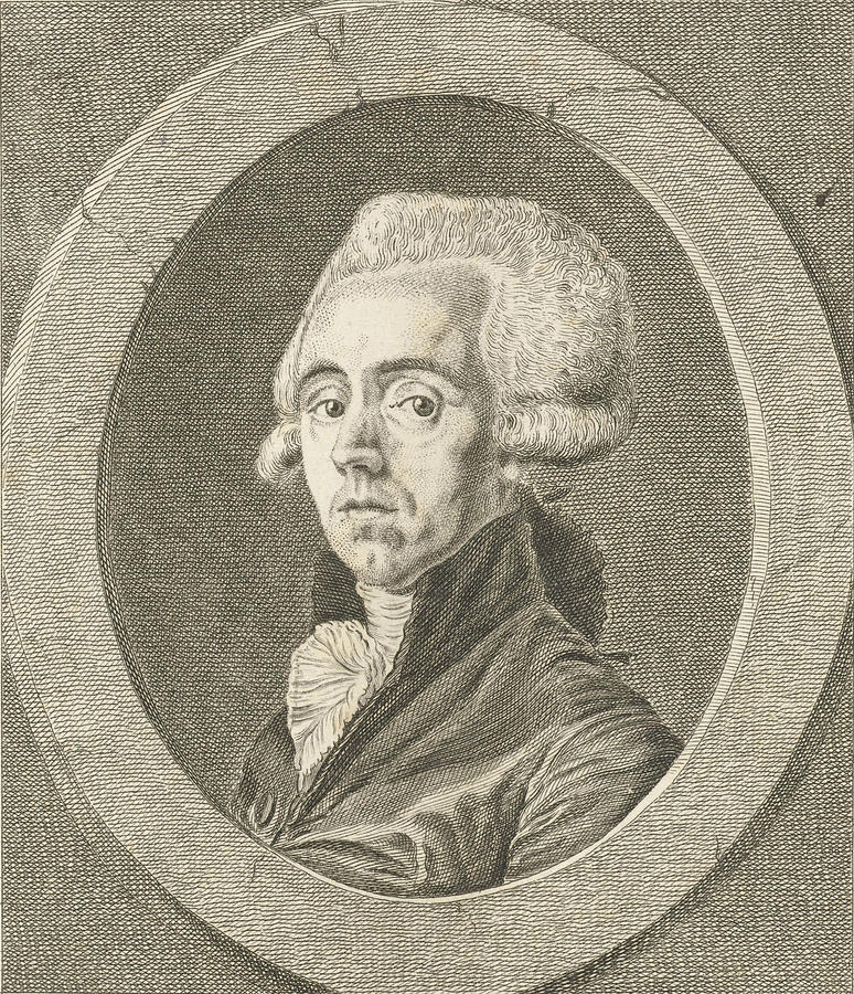 Portrait Of Jean-louis Baudelocque, Pieter De Mare Drawing by ...