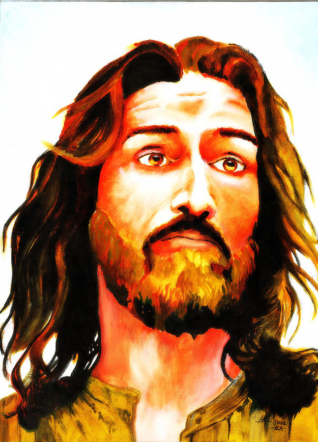 Portrait Of Jesus Painting by Jiswin Sunny